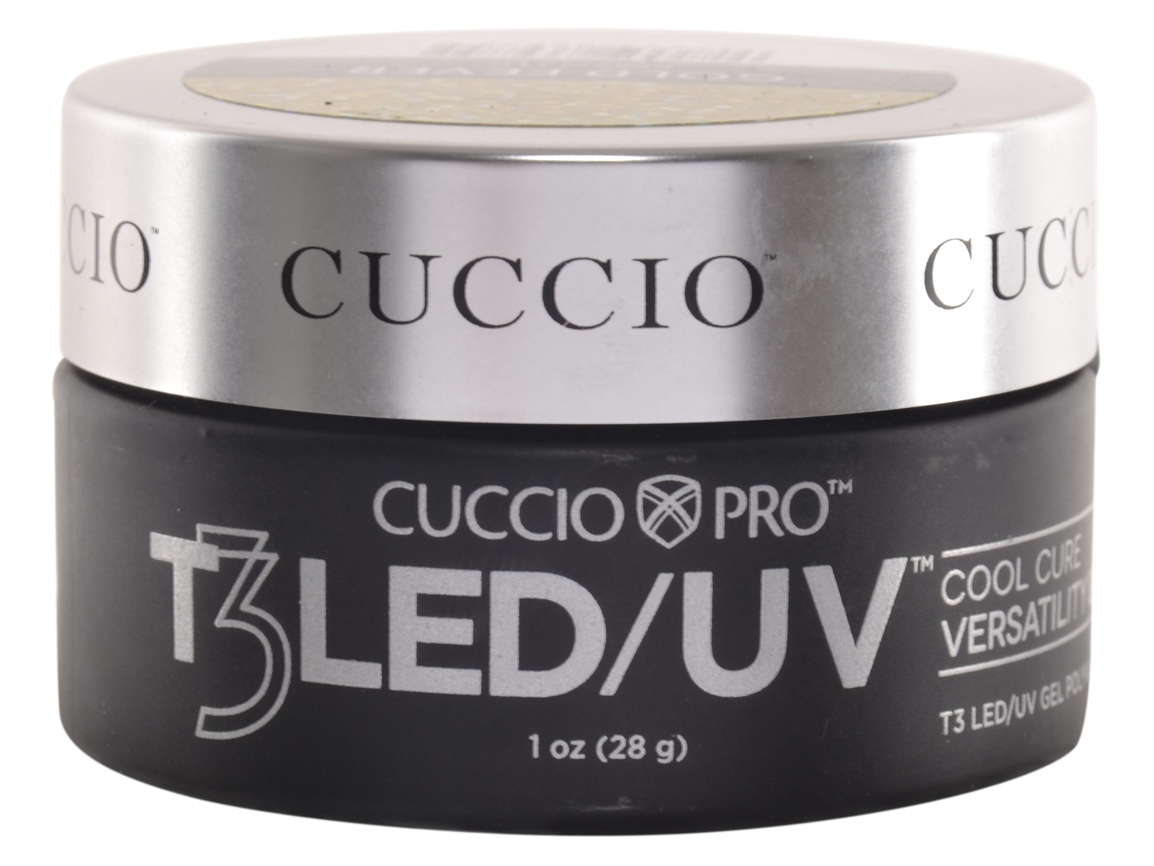 Cuccio Pro T3 LED/UV Cool Cure Versatility Gel - Self-Levelling - Incredibly Flexible - Strong Adhesion - High Shine Finish - Fast Application - Quick Cure - Gold Fever - 28 G Nail Gel