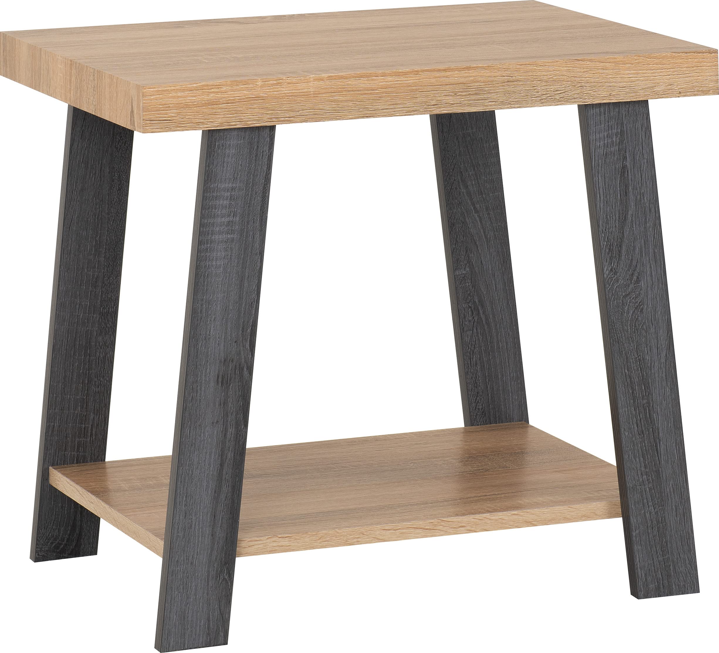 Seconique Eddie Side Table in Grey/Sonoma Effect
