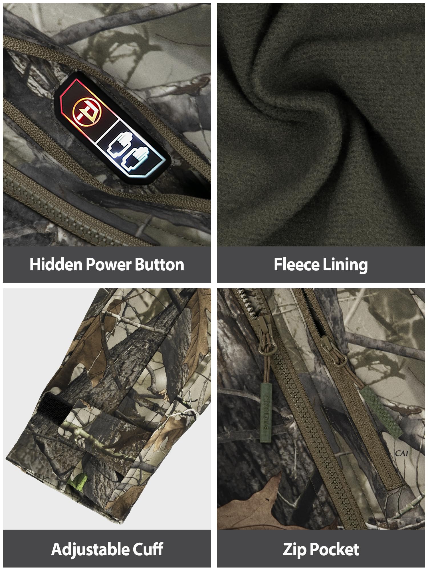 PTAHDUS Mens Heated Jacket Soft Shell