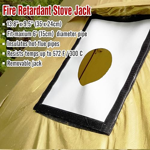 Miniatura 4 de PRESELF Tipi - Tienda de campaña caliente para 2 a 3 personas versión 2 con conector de estufa para caza de arbustos ligera sala de estar mochilero