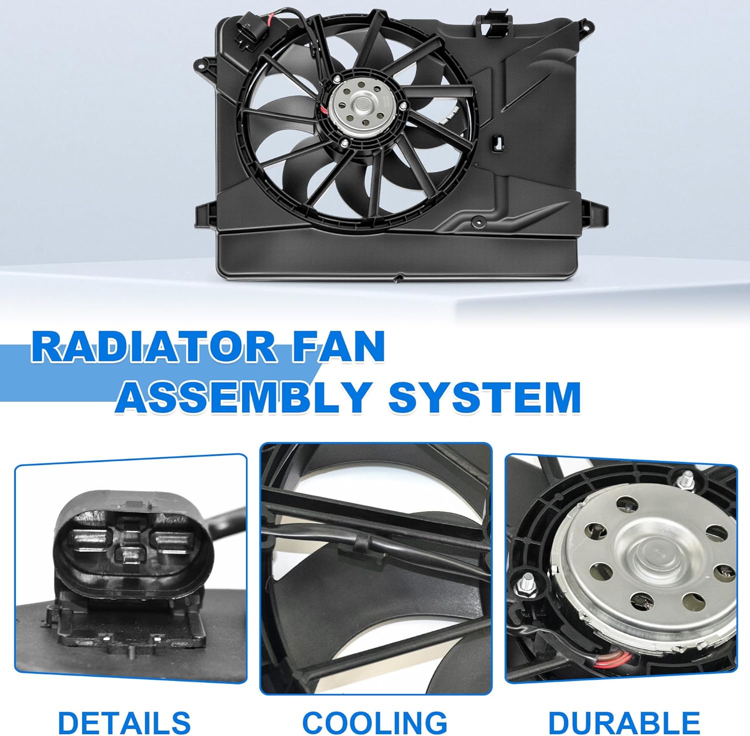 Engine Radiator Cooling Fan For Buick Encore 2014 2015 2016 2017 2018 2019 Chevry Trax 2015-2019 95322864, 621-566