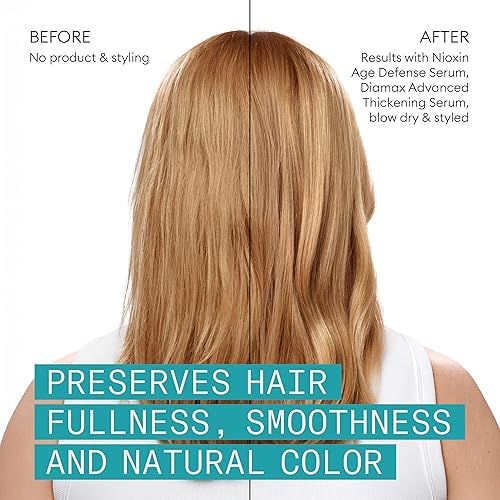 Miniatura 9 de Nioxin Age Defense - Suero para el cabello antienvejecimiento Tratamiento del cuero cabelludo sin enjuague con péptidos 2.3 onzas líquidas 2.4 fl