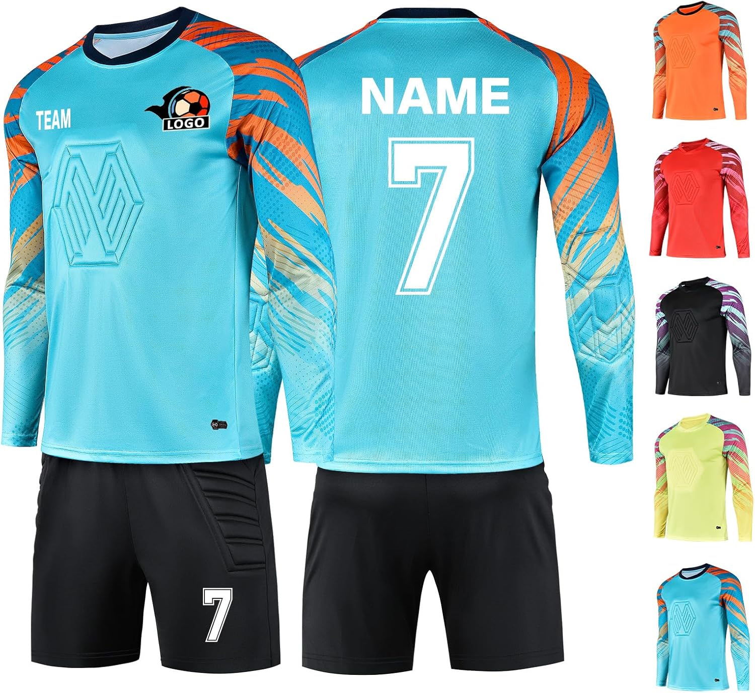 LAIFU Custom Soccer Goalie Jerseys Youth Adults Goalkeeper Jersey Personalized with Name Team Number Logo