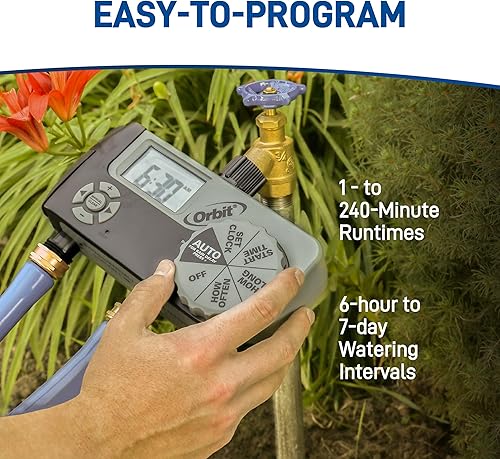 Miniatura 56 de Orbit 58910 Temporizador programable del grifo de la manguera, 2 salidas, verde