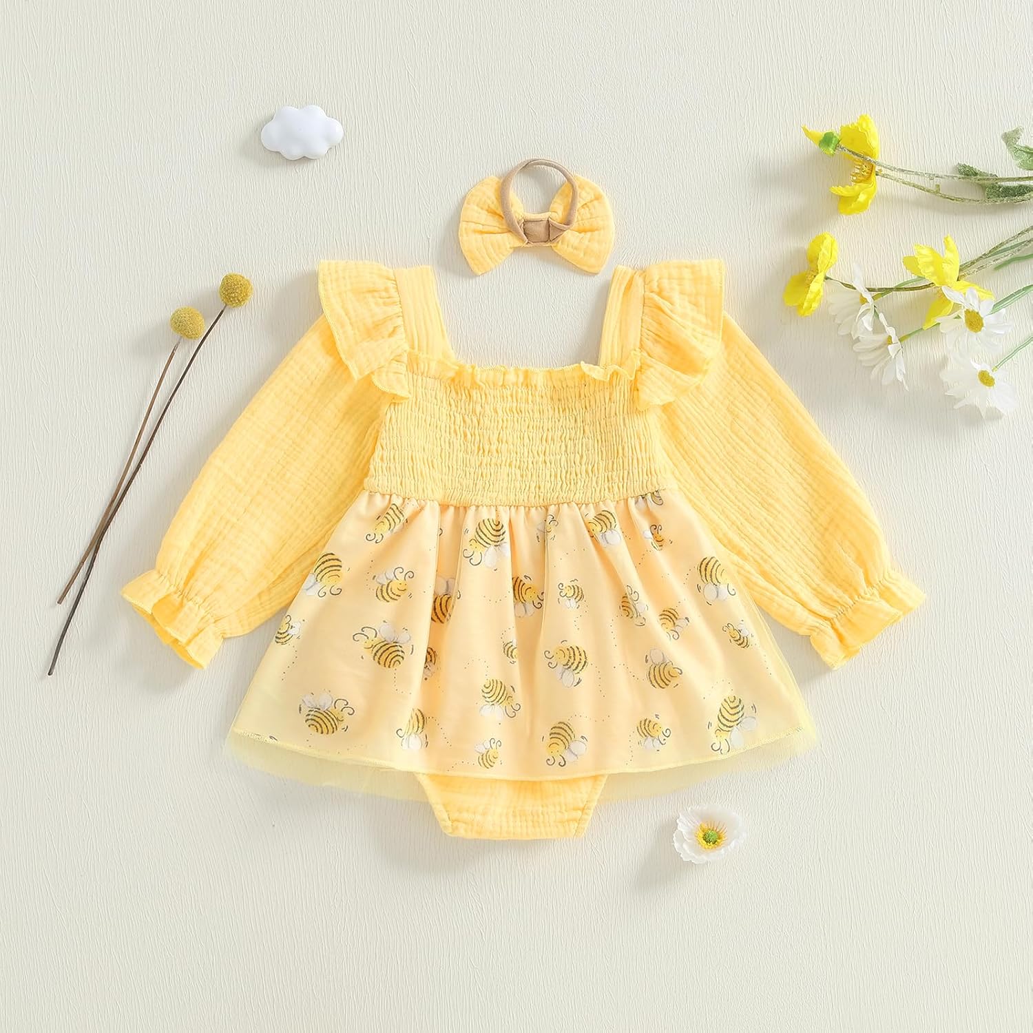 FYBITBO Baby Girl One Birthday Outfit Floral 1st Birthday Cake Smash Romper Dress Sleeveless Onesie Birthday Clothes - Image 6