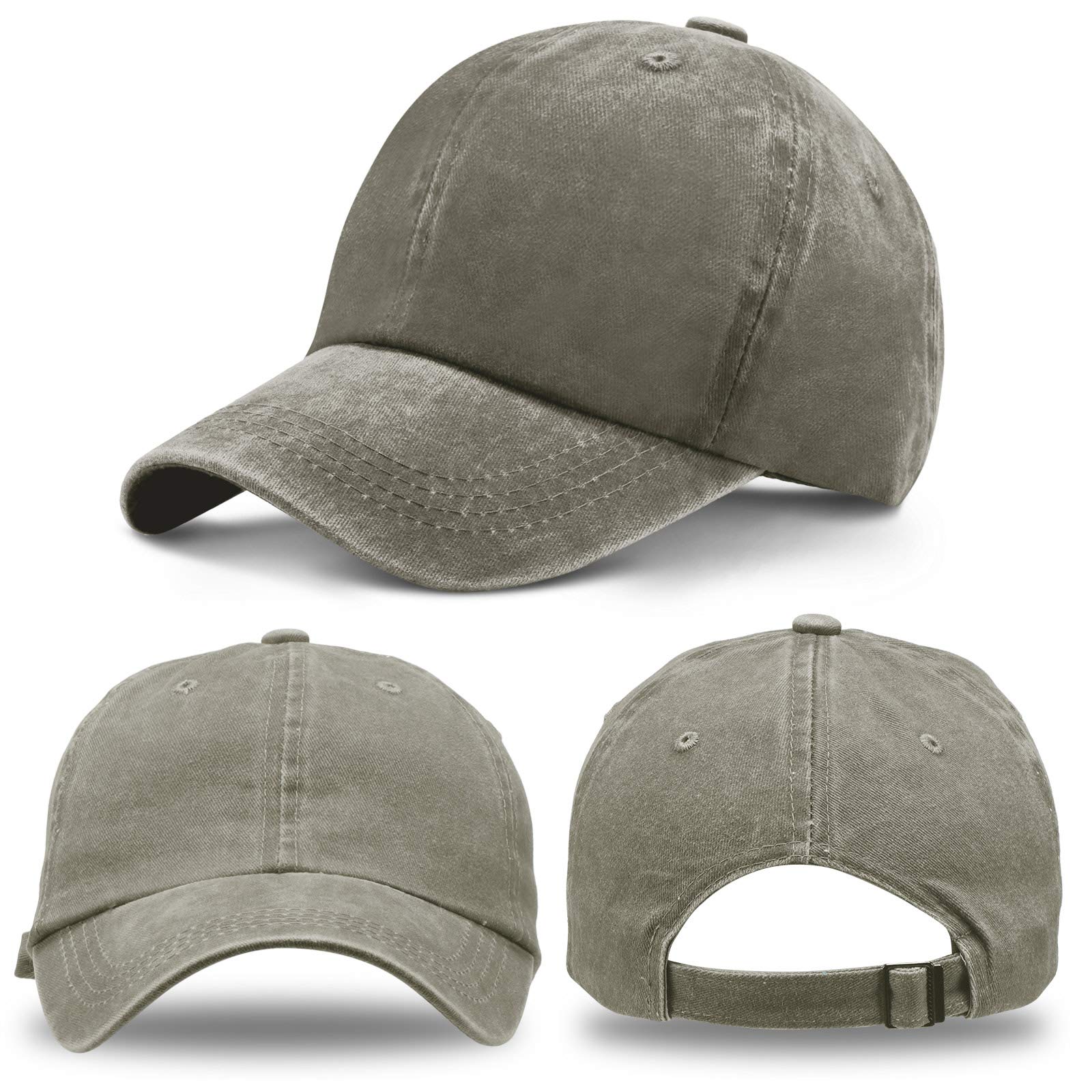Gorra de béisbol de algodón lavado, 4 piezas, ajustable, de sarga lisa, unisex, estilo vintage, para papá 4