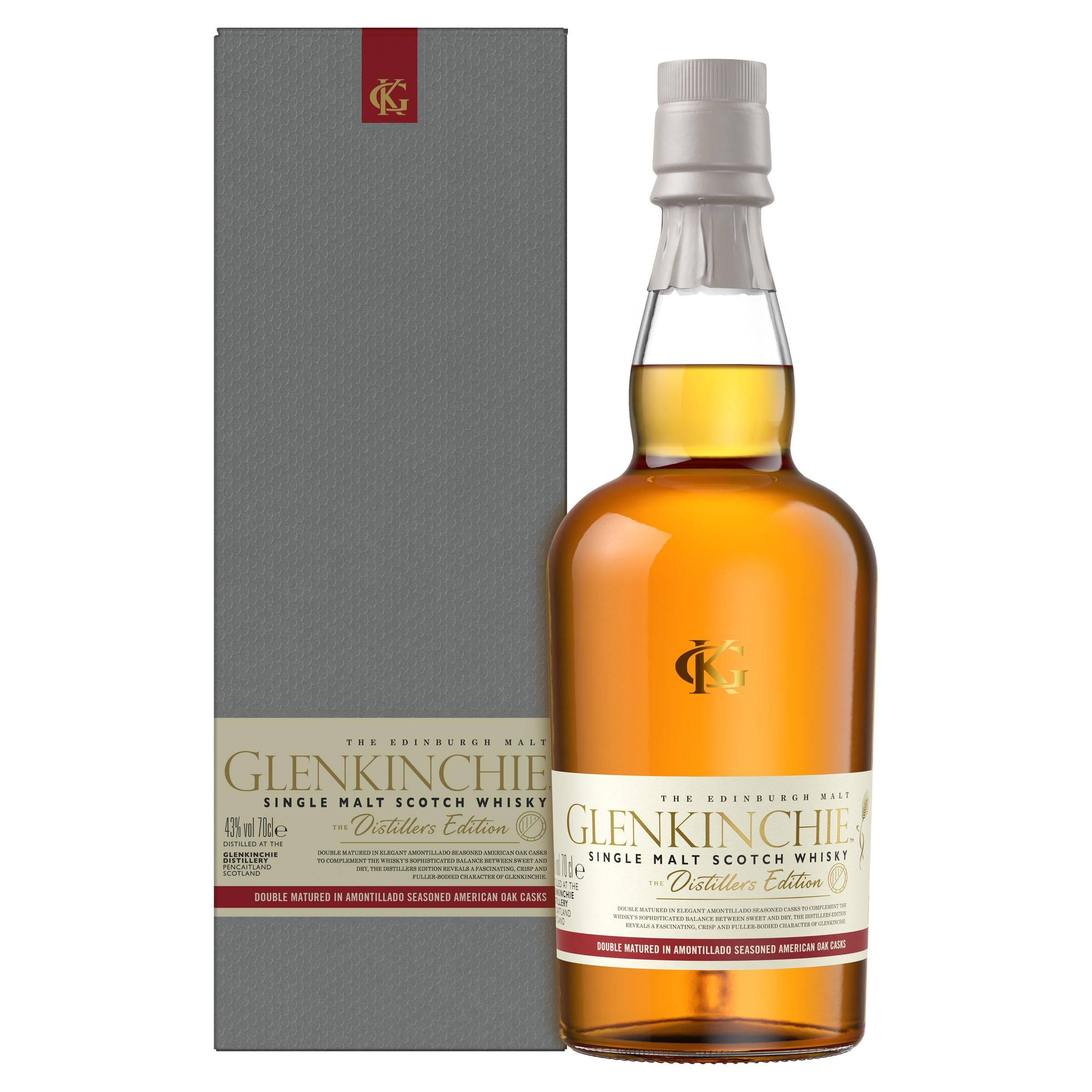 Glenkinchie Distillers Edition 2021-2009 12 Year Old Single Malt Scotch Whisky | 43% vol | 70cl | Single Malt Whisky Double-Matured in Ex-Bodega Amontillado Cask Wood