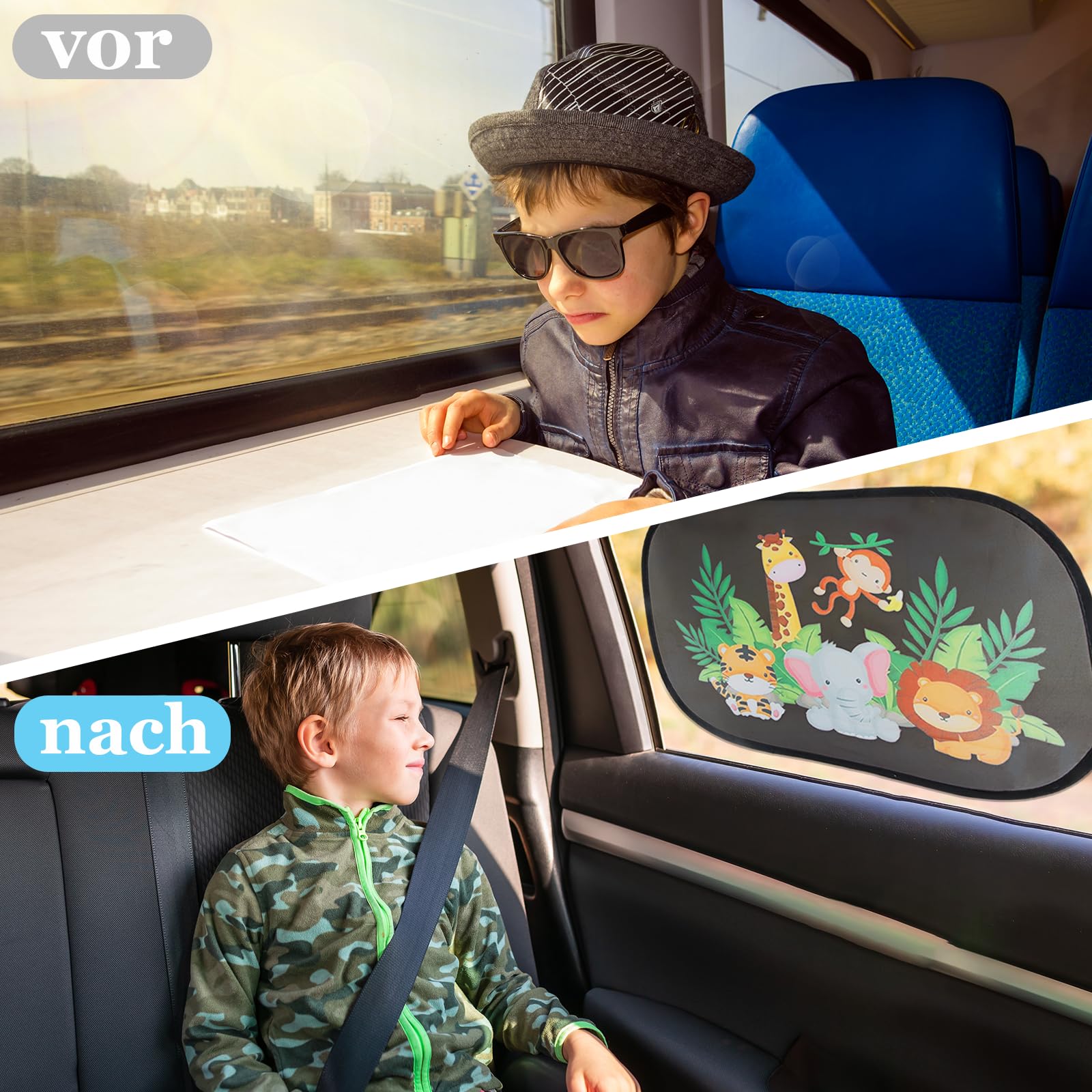 Parasole Per Auto Per Bambini, Isolamento Termico/UV Estremamente Scuro - 12
