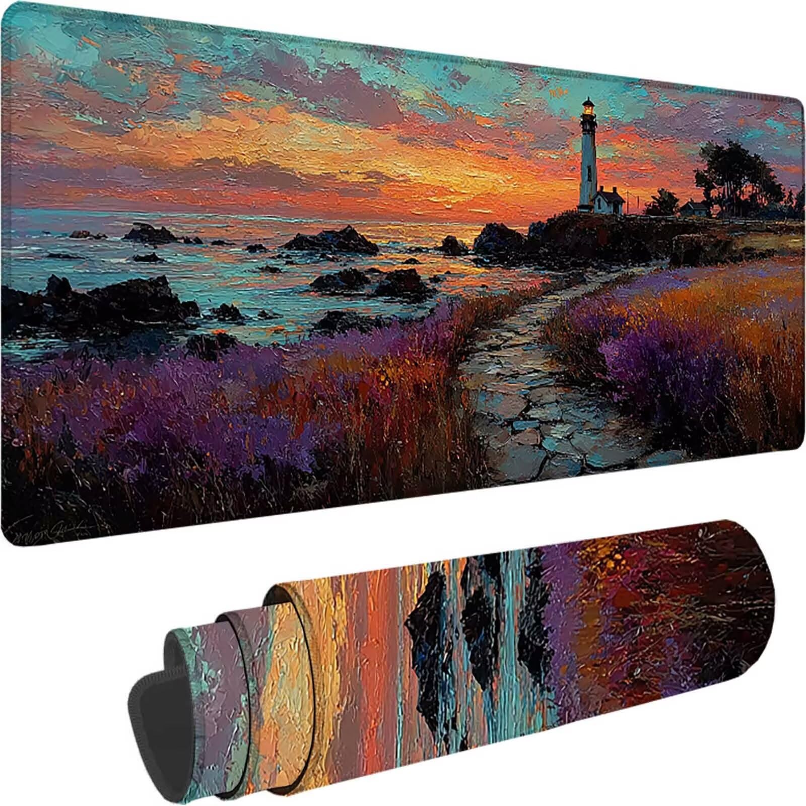 Podkładka pod mysz XXL 1200 x 600 x 3 mm, różowa zmywalna podkładka pod mysz, akcesoria do gier reflektorów, z antypoślizgową gumową podstawą na biurko do komputera, pracy, domu, prezent dla mężczyzn