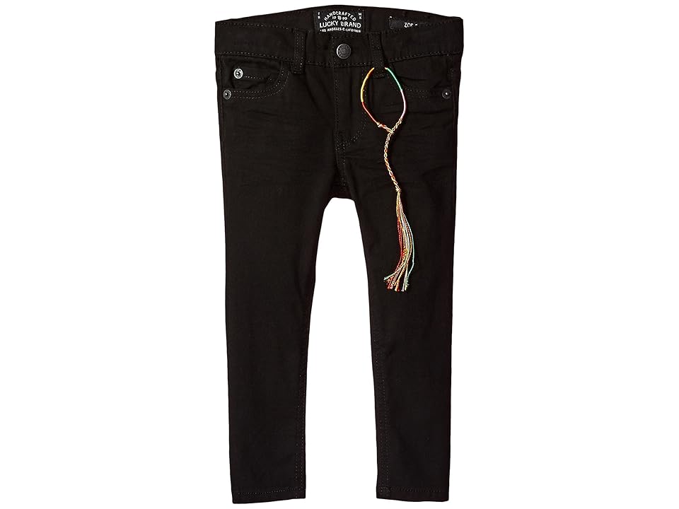 

Lucky Brand Kids Zoe Five-Pocket Colored Brushed Jeans in Black (Big Kids) (Black) Girl's Jeans