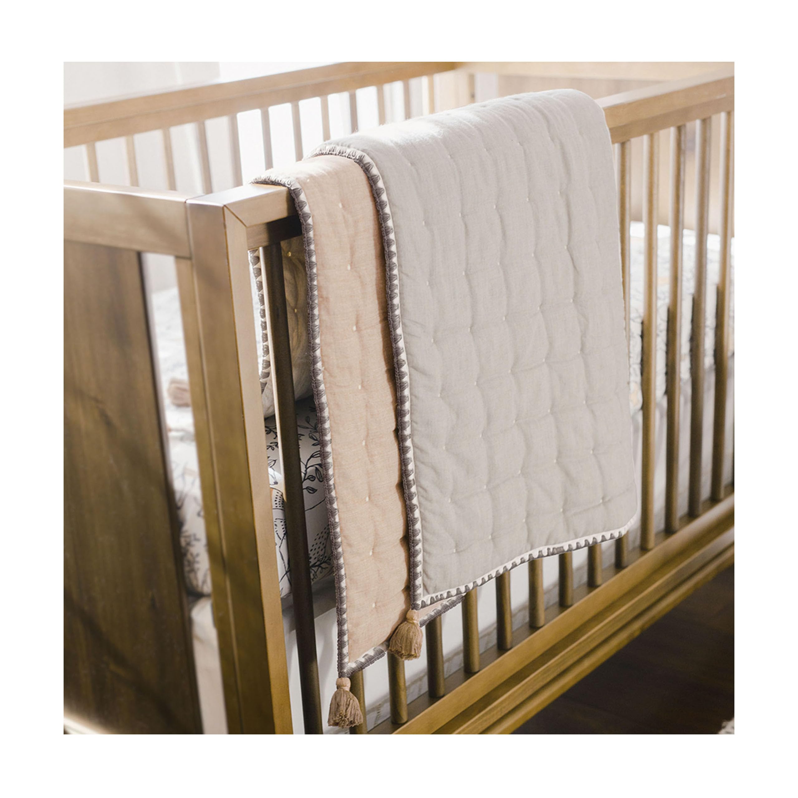 Crane Baby Muslin Jacquard Blanket for Newborn 0-18 M+ (Size 100 cm X 76 cm) - Copper Moon Phase 1