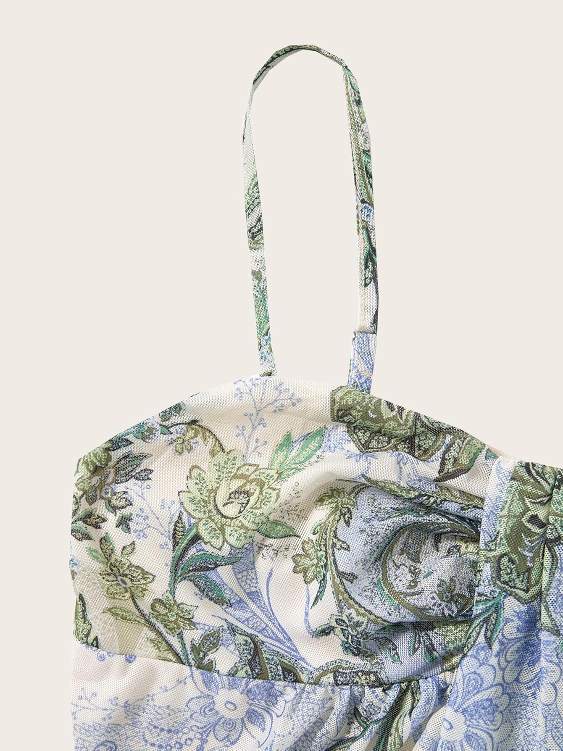 Women's Boho Floral Maxi Dress Elegant Sweetheart Neckline Flowy Beach Sundress Wedding Guest Dresses - Image 4