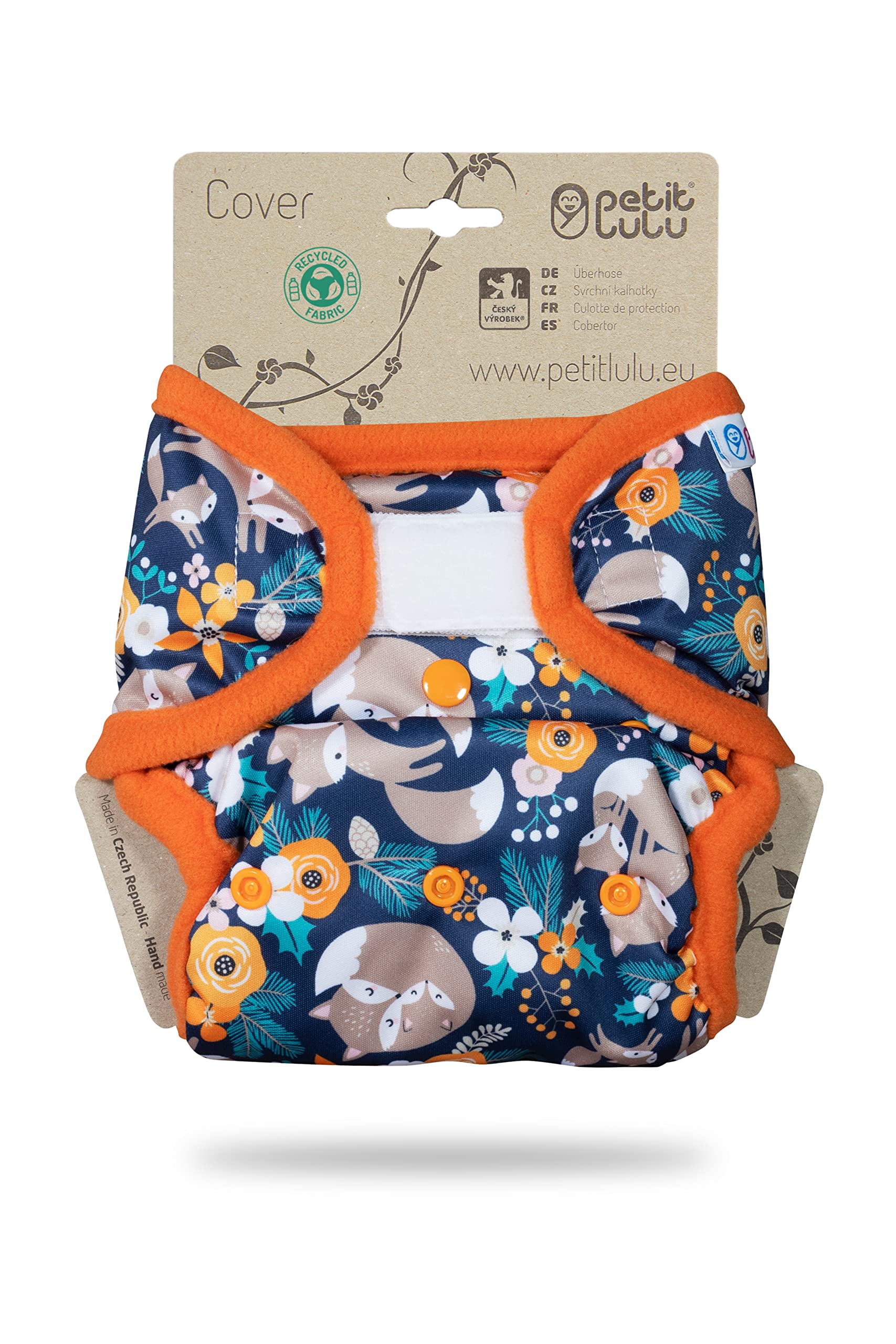 Petit Lulu Culotte PUL Taille 2 (5-16 kg) | Fermeture Velcro | Taille unique | Couches pour bébé | Lavable et imperméable | Couches en tissu | Fabriquées dans l'UE (Fox Family)