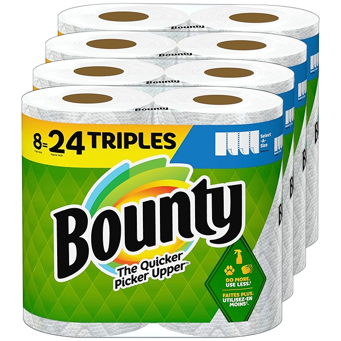Bounty选择尺纸巾 白色 8卷超大卷