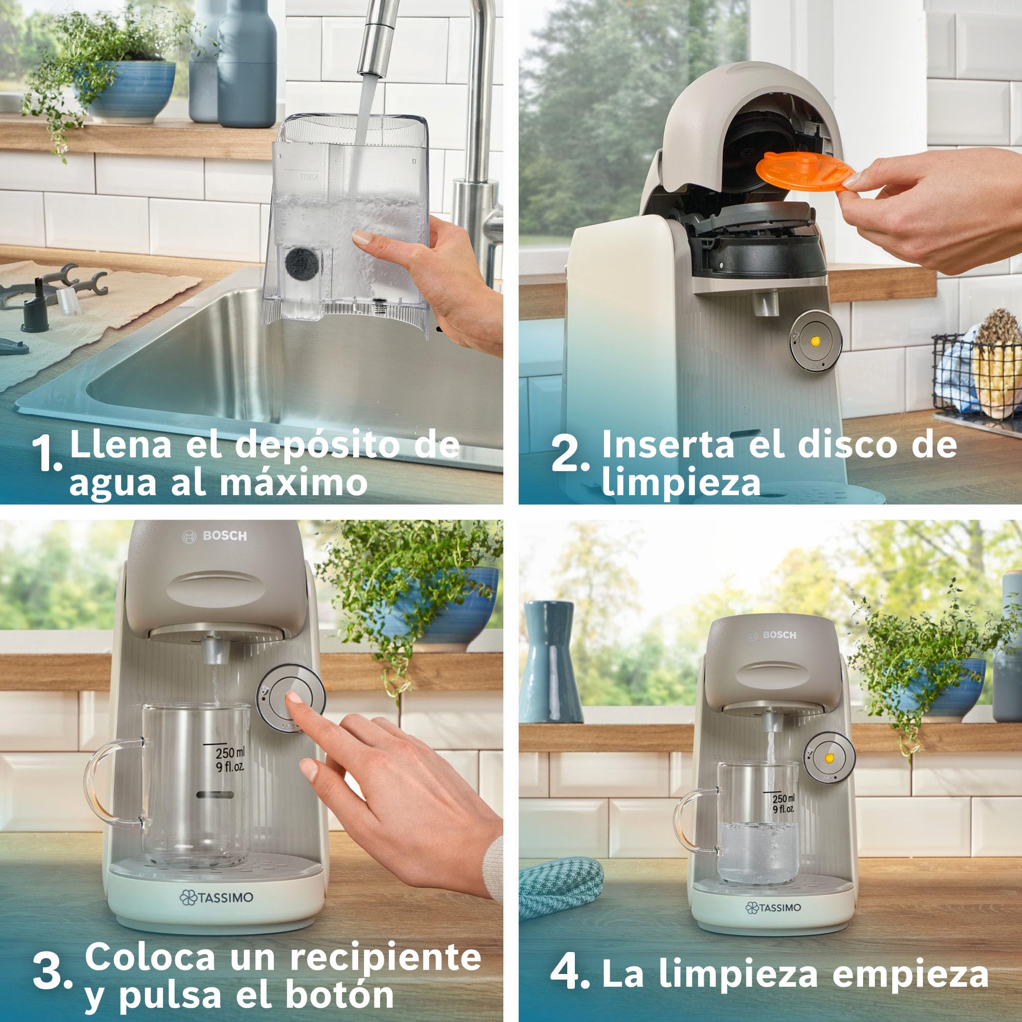 Bosch - Cafetera Multibebida Tassimo Finesse Friendly, 1400W, INTELLIBREW™, Beige, TAS167P