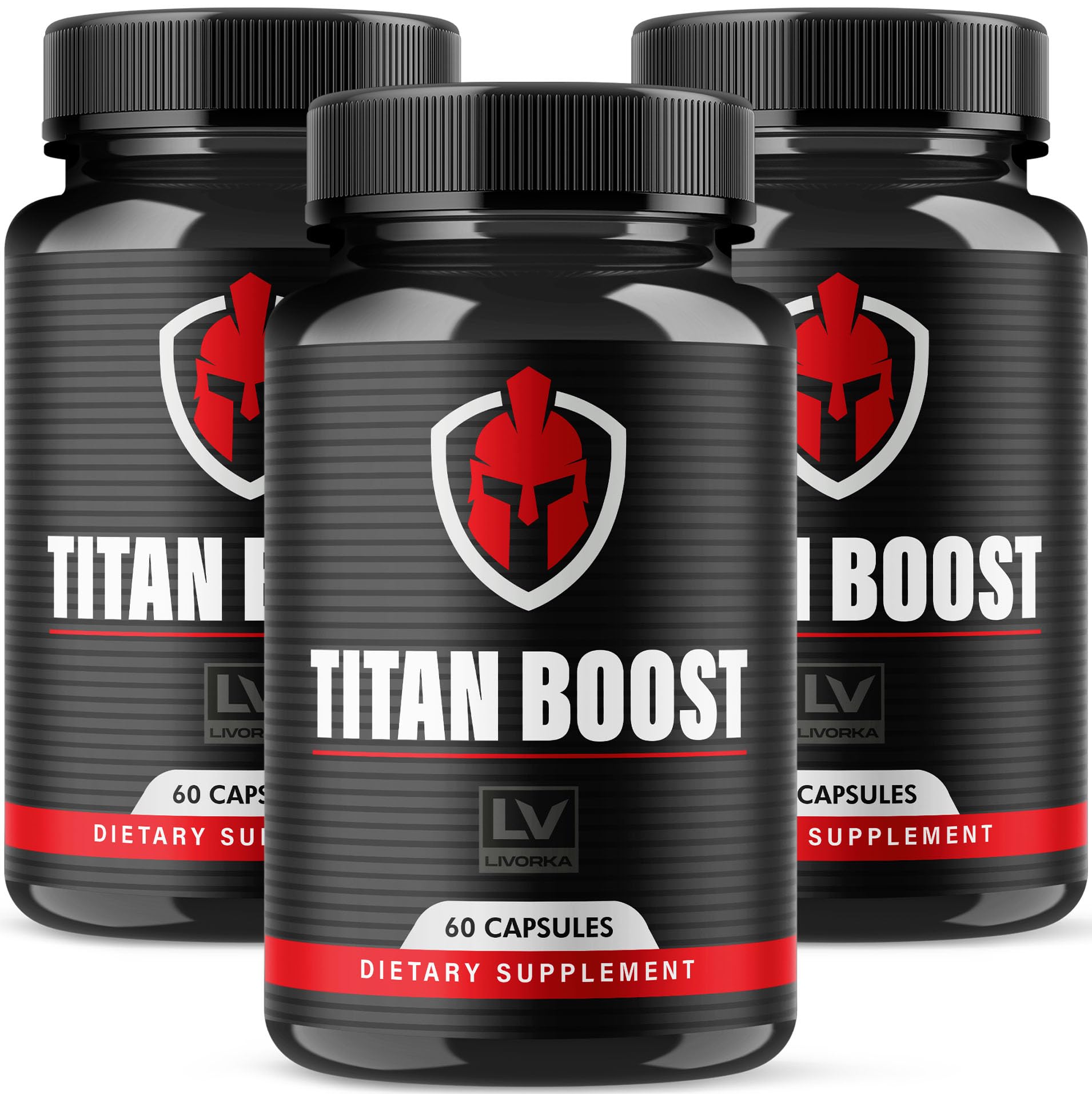 (3 Pack) TitanBoost, TitanBoost Capsules, TitanBoost Pills Advanced Formula, 180 Capsules for 3 Months