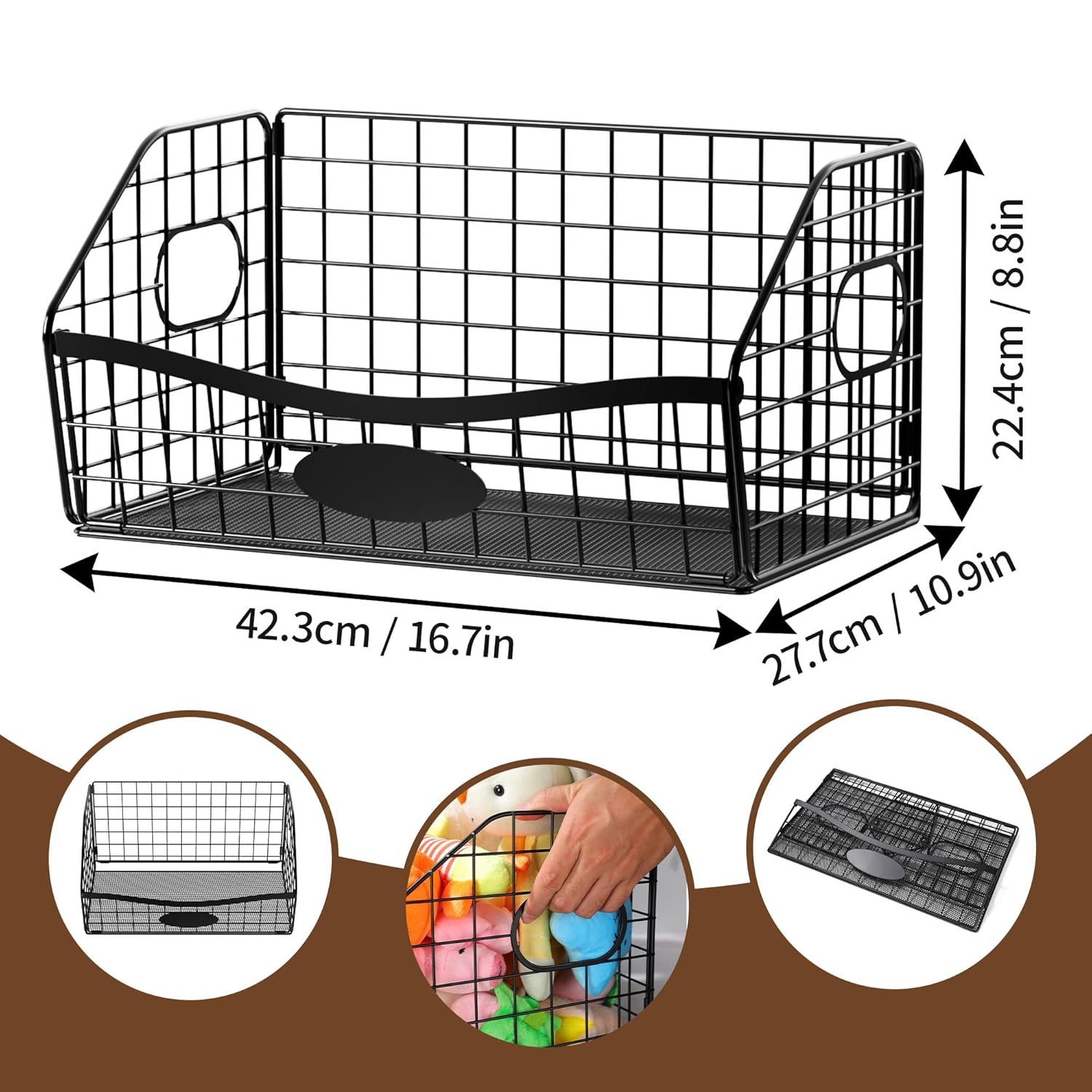 Toy Basket - Durable Chew-Proof Metal Bin - Image 2