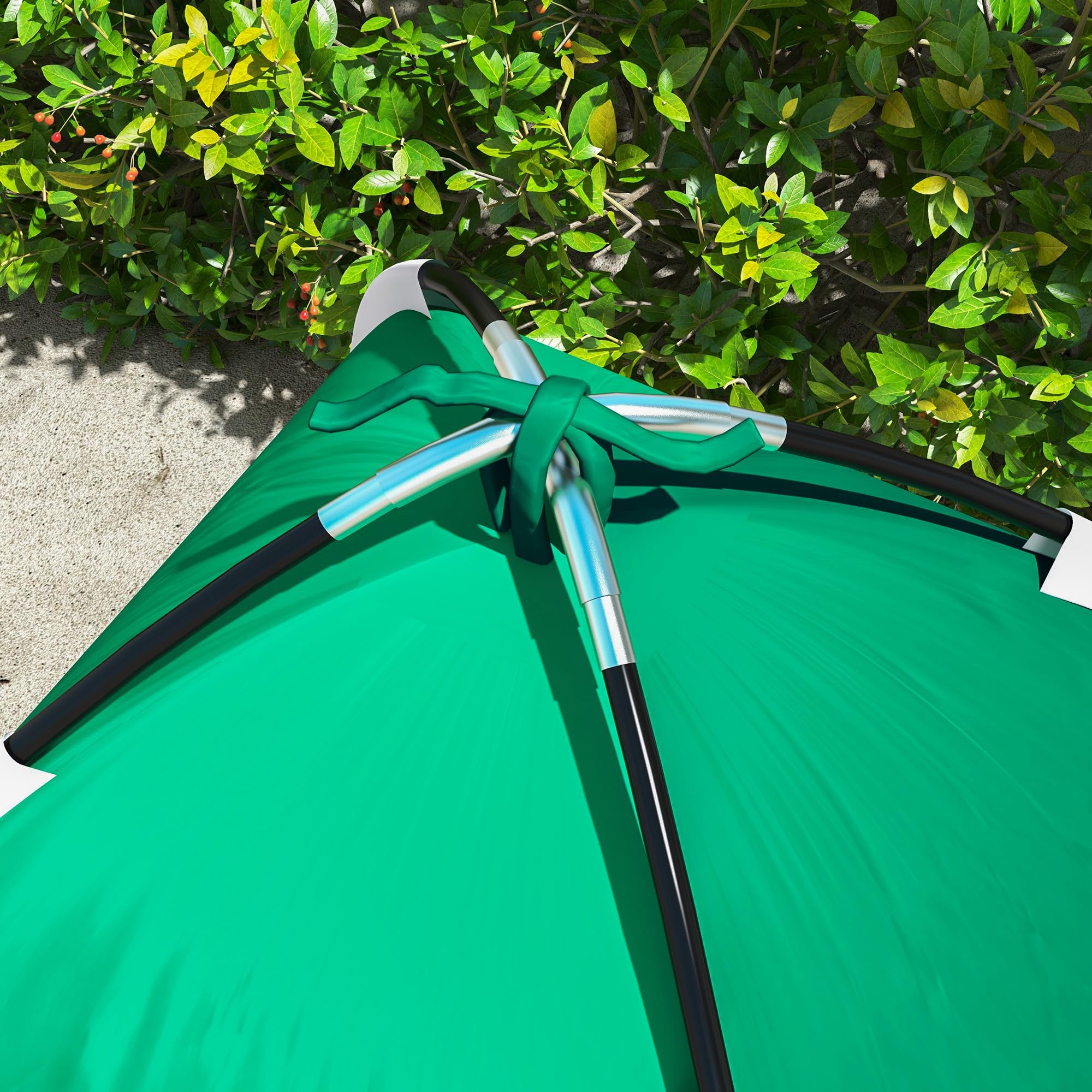Outsunny Tienda de Campaña Portátil Ducha UPF30+ 122x122x213 cm Verde