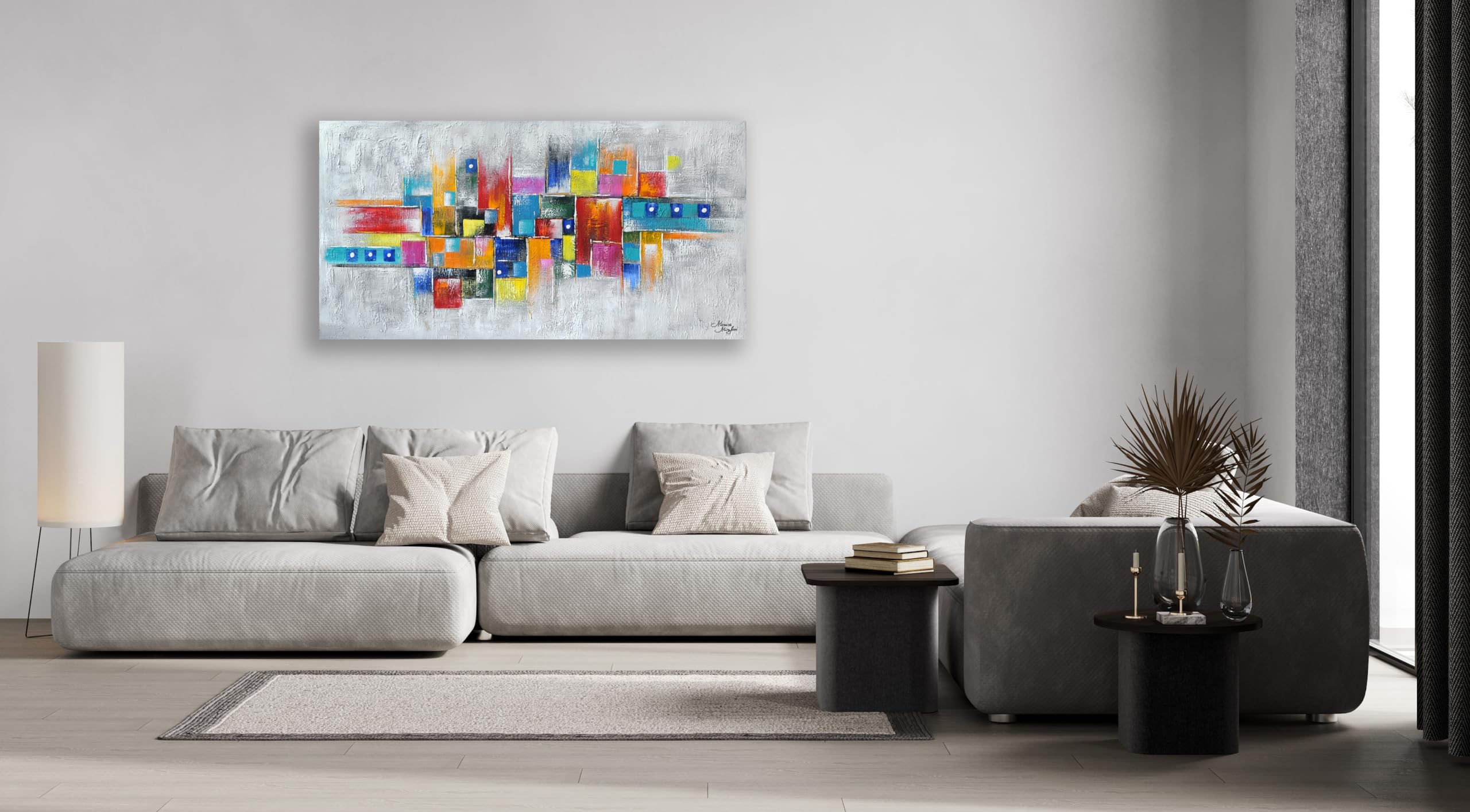 Monica Mirafiori I 100% HANDGEMALT I Gemälde ... in my mind 120x60cm | Gemälde Handgemalt | Acrylgemälde | Sehr Großes Acrylbild I Moderne Kunst I Kunstbilder