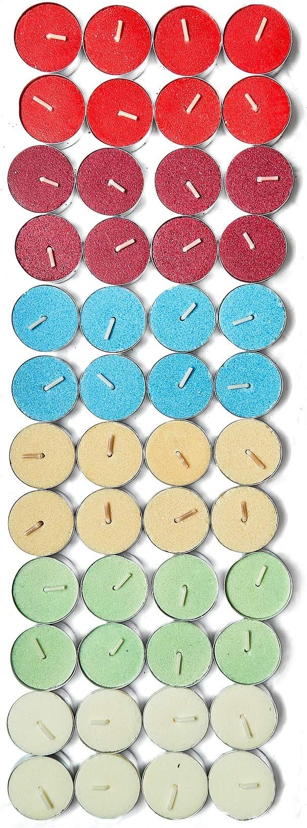 Modern Lights Tea Light Scented Candles Pack of 48 | Highly Scented | Luxury Tealight Candles Gift Set | Scented Tea Light Candles | Tea Light Gift Set | for Various Occasions