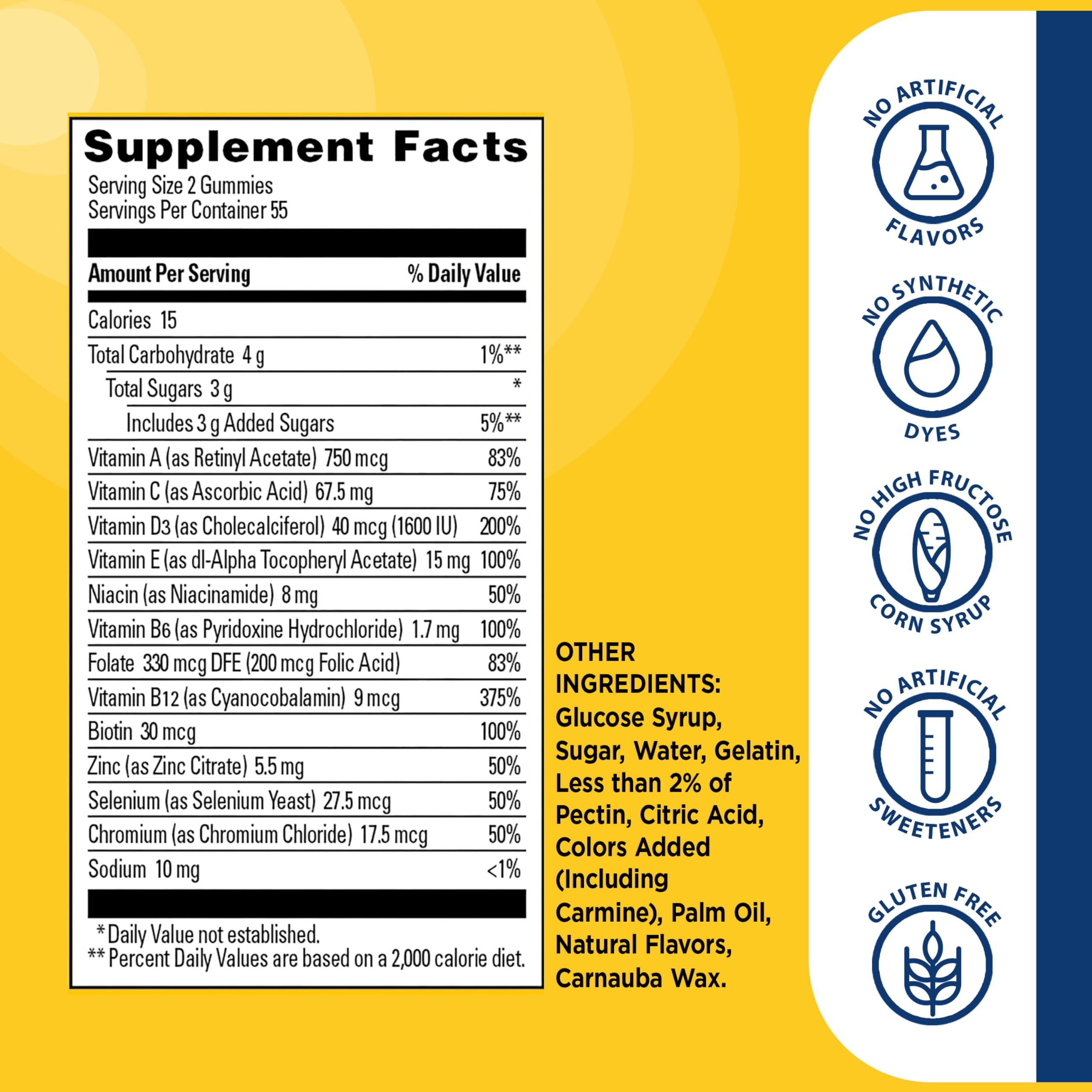 Nature Made Multi for Men, Mens Multivitamins Gummies, 150 Count — Amazon image 6