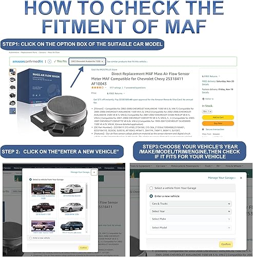 Miniatura 7 de MOSTPLUS Sensor de flujo de aire masivo MAF compatible con Subaru Forester Impreza Legacy 22680AA160
