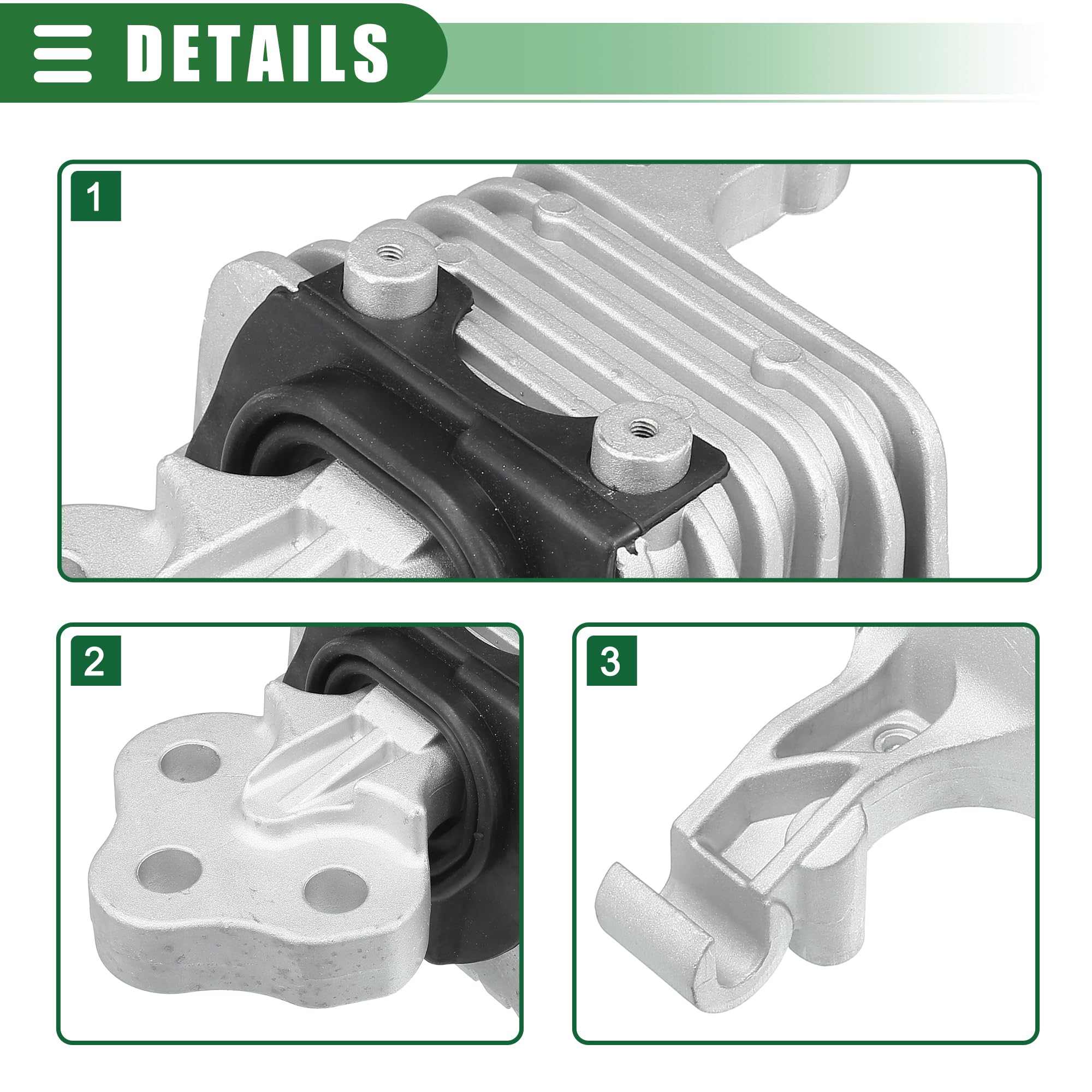 2014-2019 Jeep Cherokee 2.4L Motor Mount Kit, Complete Set A5844 A5752 A5825 Vibration Reduction