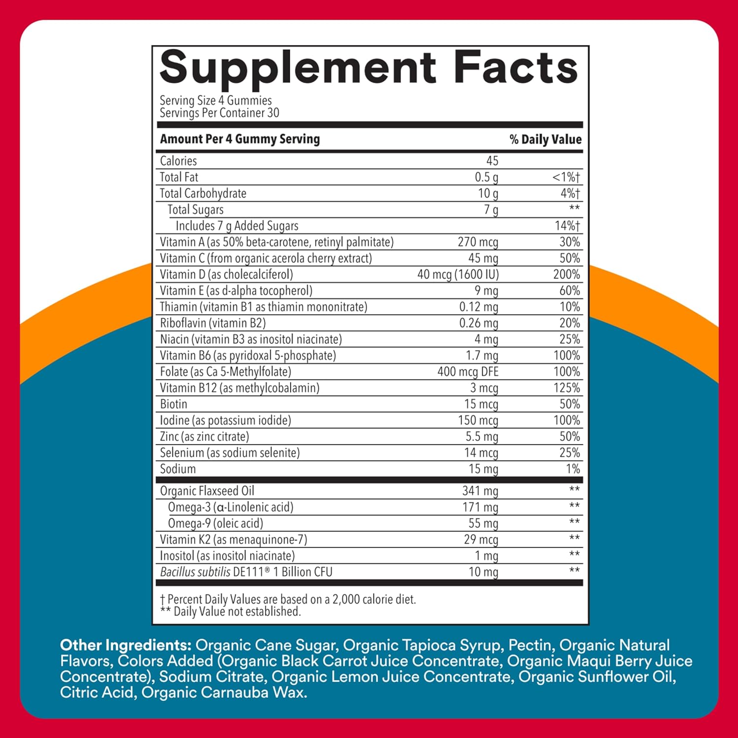 SmartyPants Multivitamin for Men, Organic Gummies: Probiotics, CoQ10, Methylfolate, Omega 3 (ALA), Vitamin D3, C, Vitamin B12, B6, A, K & Zinc for Immune Support, Biotin, 120 Gummies (30 Day Supply)