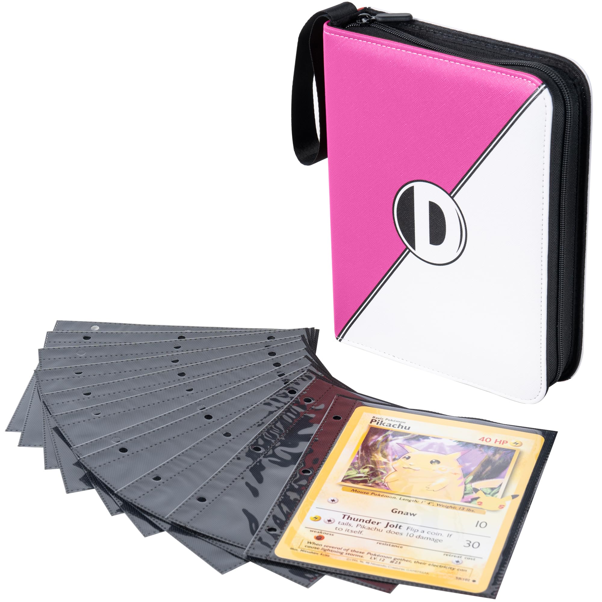 D DACCKIT Binder Compatible with Pokemon Jumbo Cards, Holds 80