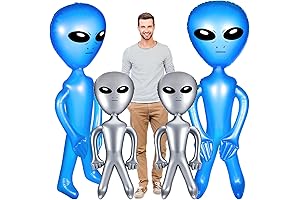 4 Pieces 63 Inch 35 Inch Inflate Alien Jumbo Alien Giant Inflatable...