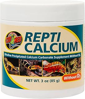 Zoo Med Calcium Without Vitamin D3 Reptile Food, 3-Ounce, All Life Stages, Powder, 1 Count Price In India
