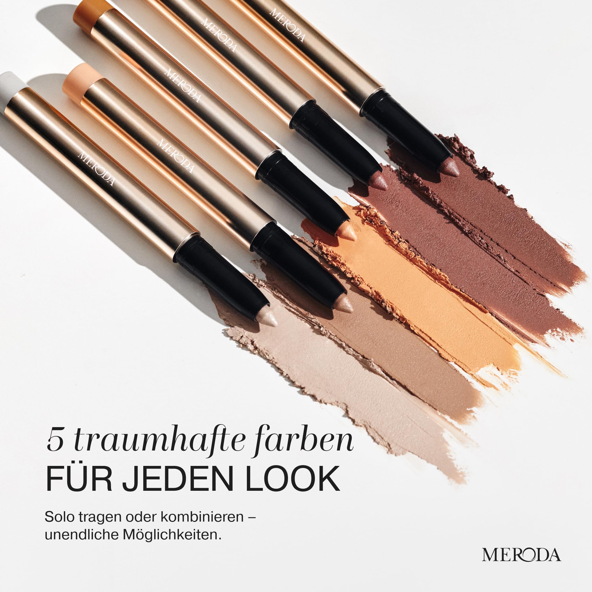 MERODA® Lidschatten Stift [MIT WISCHFEST-FORMEL] - Eyeshadow Stick - Lidschattenstift - Eye Perfecting Shimmer Beautystick - Vegan & Cruelty Free - (Mauve)