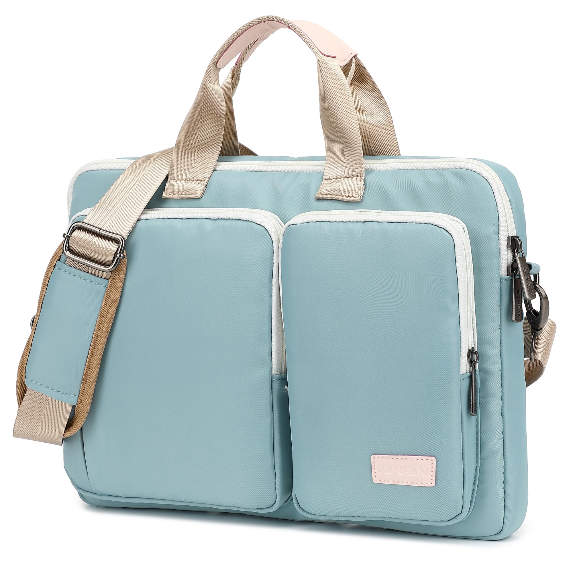 360° Protective 13" Laptop Shoulder Bag Sleeve Case (Azul Claro)