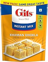 Gits Instant Khaman Dhokla Snack Mix, Makes 18 Per Pack, Pure Veg, Indian Snack Mix, 180g