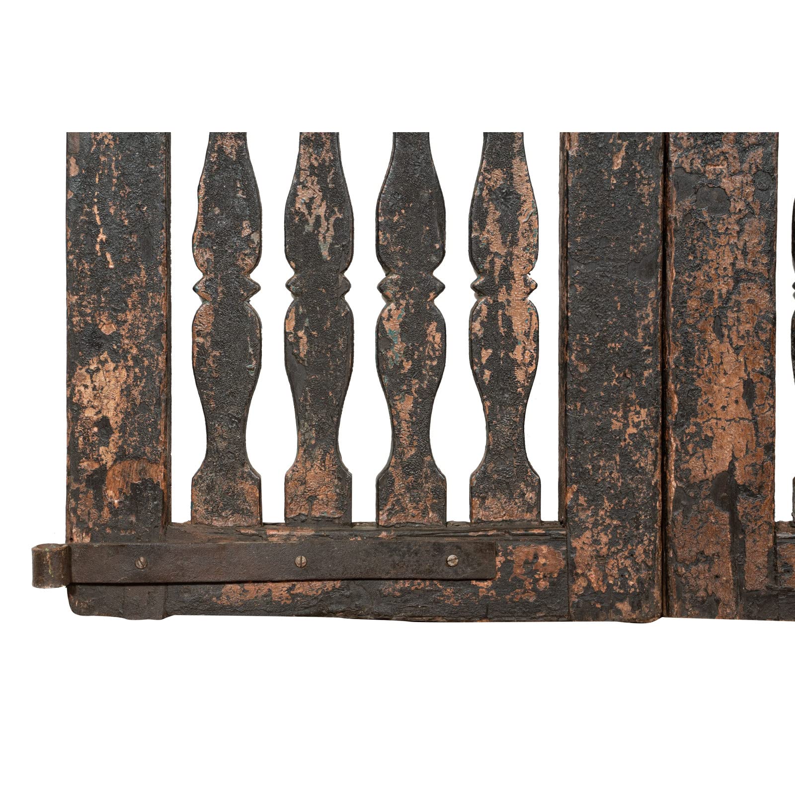 Biscottini Cancelletto in Legno per Esterno 112x4x100 cm | Cancello Giardino con Doppia Anta | Cancelletto Giardino Esterno Vintage restaurato