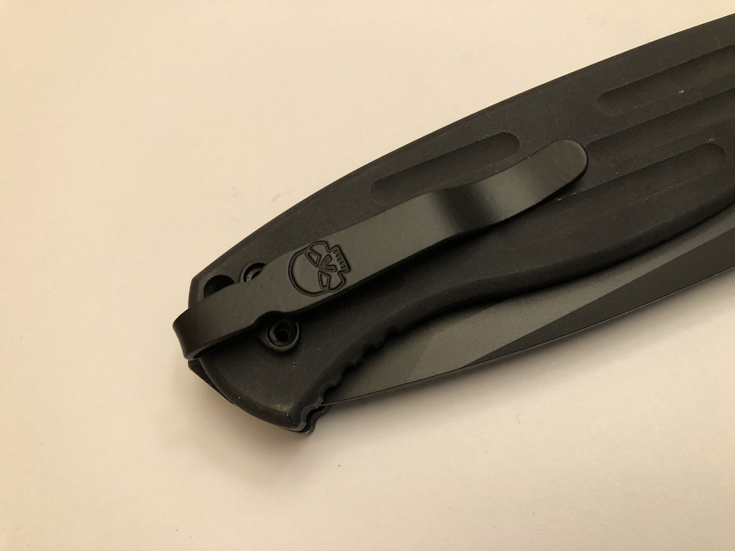Amazon.com: Matte Black Titanium Deep Carry Pocket Clip Made For Benchmade  AFO II 9050 9052 9051 Knife Tip Up Skull Marking : Everything Else