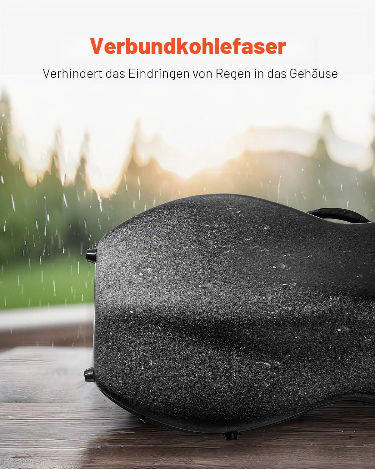 VEVOR 4/4-Cellokoffer in voller Größe, Verbundkohlenstofffaser, tragbare Reisetragetasche, mit Weichfutter, Zwei Schultergurten, Kratzfest, professionelle Celloform, für Cello, schwarz