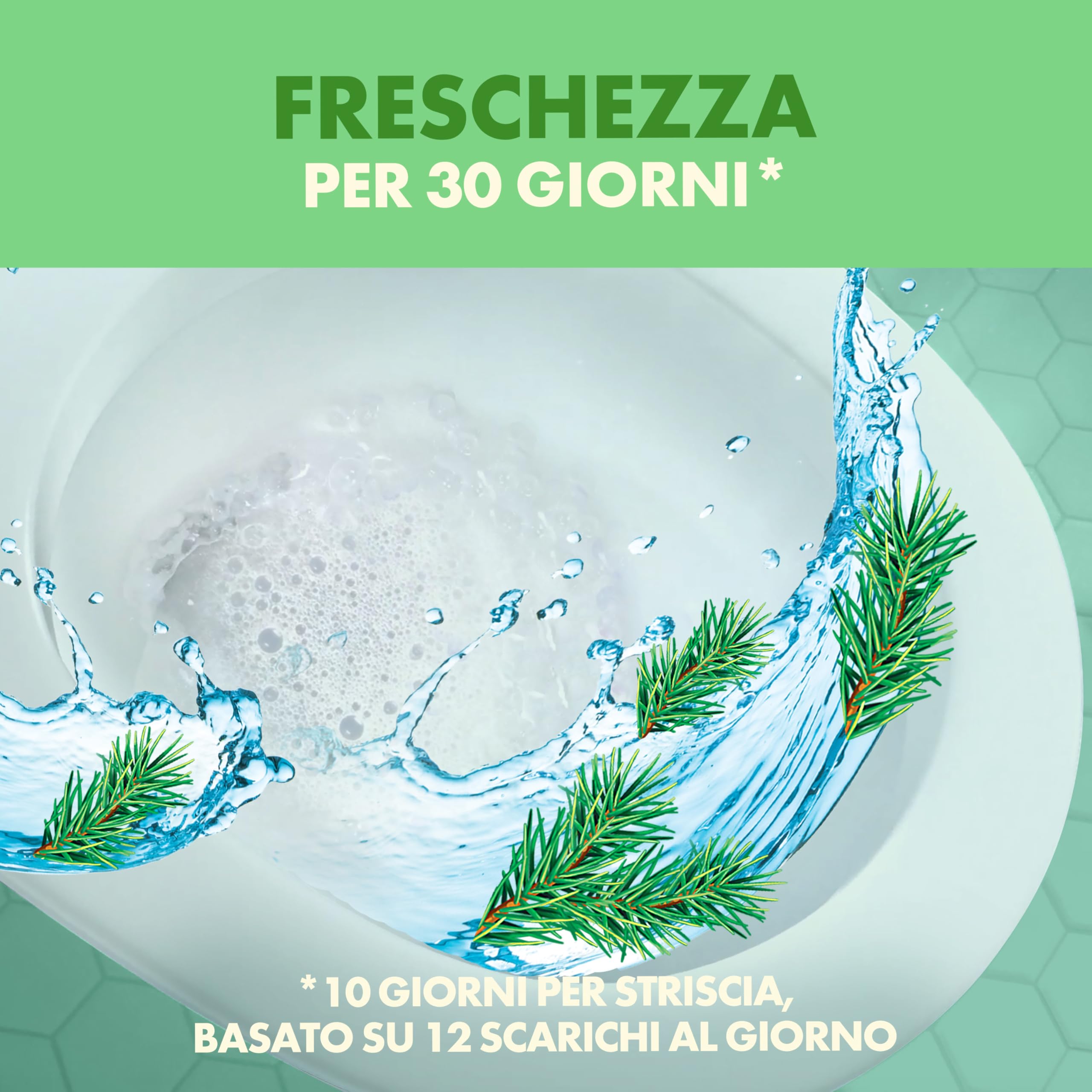 Duck Fresh Stickers, Strisce Adesive Gel Igienizzanti WC, Lime, 30 Strisce