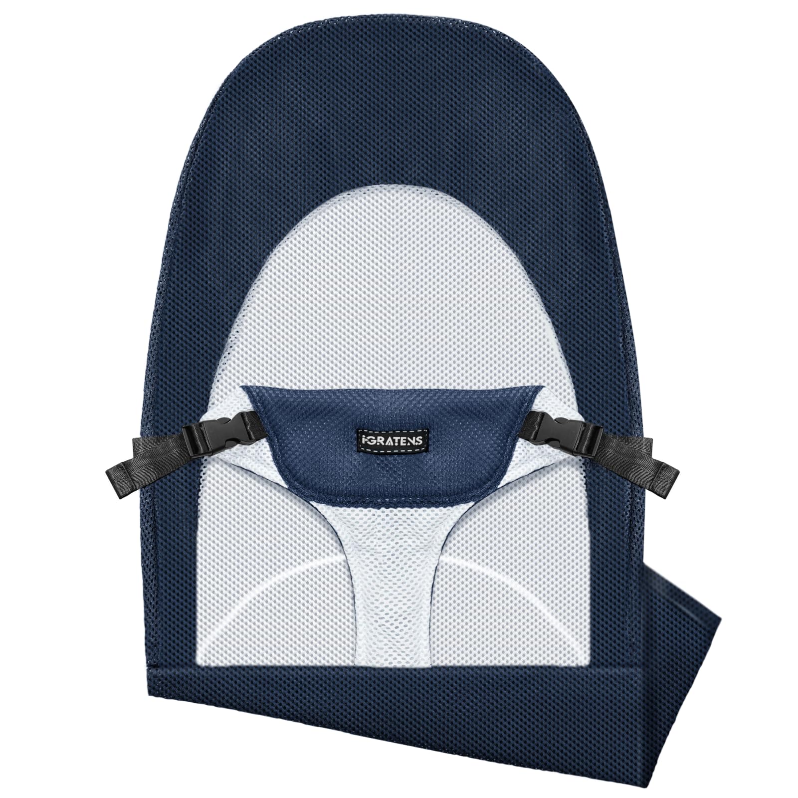 iGRATENS Fabric Seat for Bouncer - Cover for Baby Bjorn Bouncer Balance Soft & Bliss, Ventilated Mesh, Skin -Friendly, Machine Washable, Navy Blue