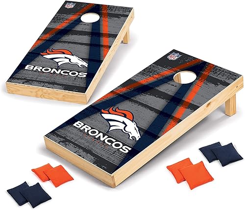 Vista 29 de Wild Sports - Set para jugar al cornhole (meter sacos pequeños en un agujero) con tablero de madera de 2 x 4 pies y 8 sacos con frijoles, diseño