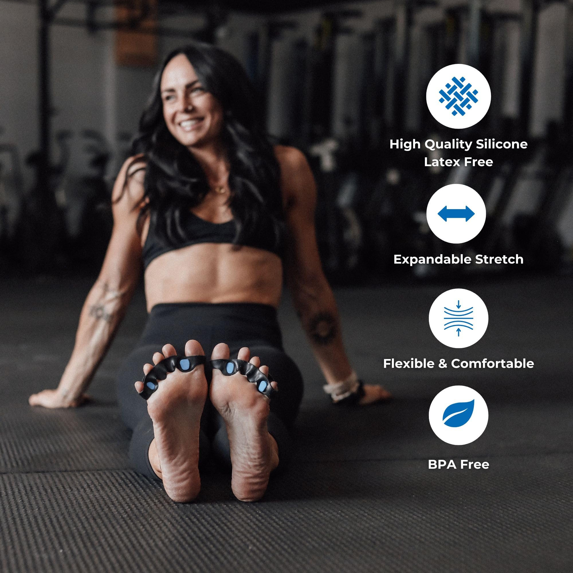 Spacer Mobility The Toe Spacer Flex | Recupero dal pavimento verso l'alto, corregge la alluce valgo, fascite plantare e corregge le dita dei piedi, separatore unisex regolabile, perfetto per i primi