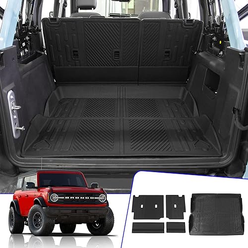 Rongtaod Compatible con Ford Bronco 2021 2022 2023 forro de carga de 4 puertas tapete de respaldo trasero cubierta de asiento trasero TPE para todo