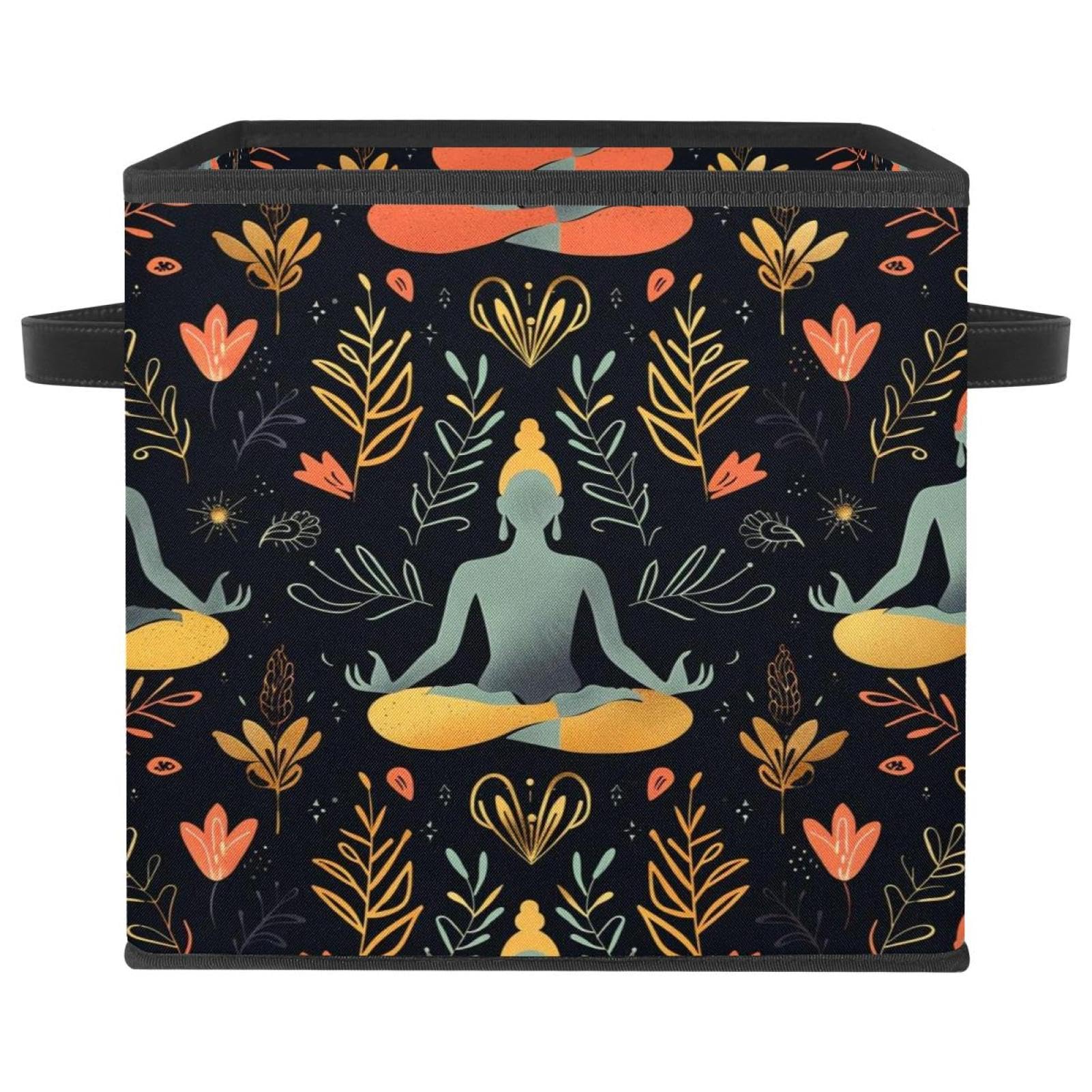 Cube de rangement yoga haut de gamme en tissu Oxford résistant double poignée