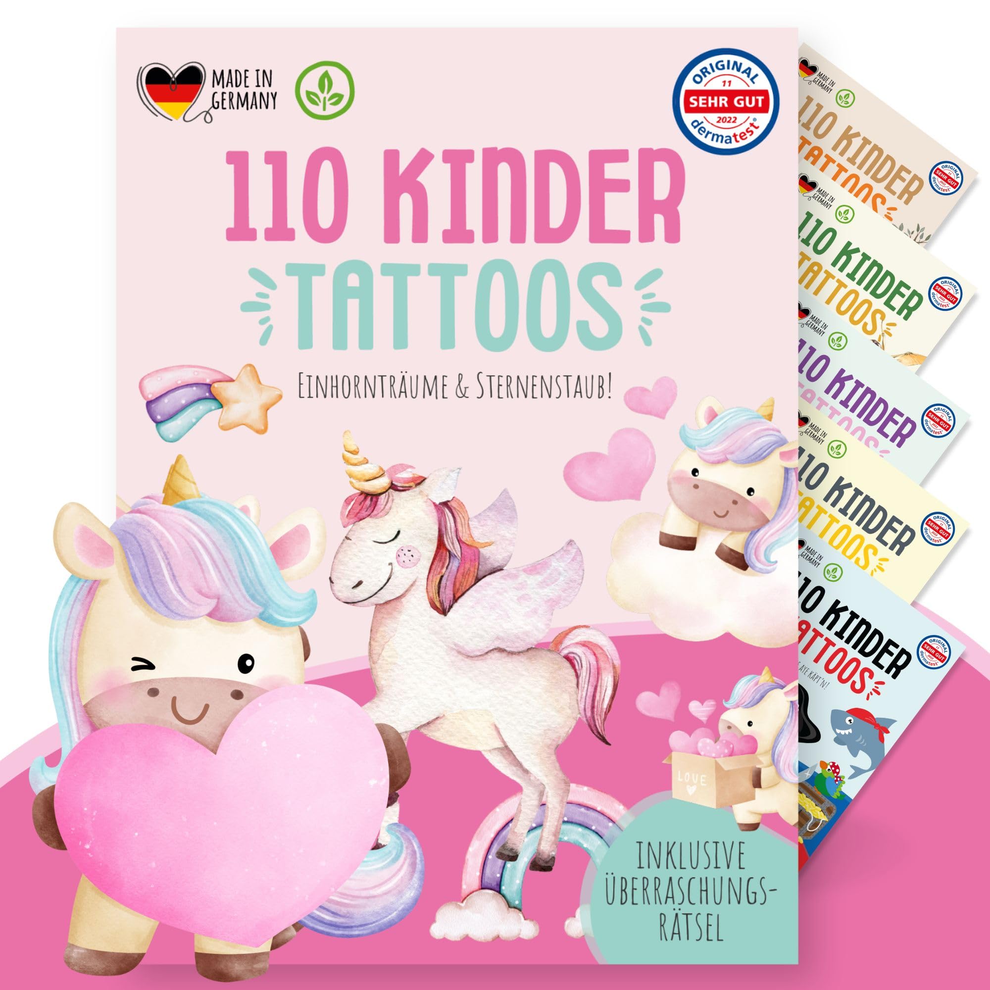 Punalu Tatuaggi delicati sulla pelle per bambini, tatuaggi per il compleanno dei bambini, tatuaggi per la pelle, unicorni regalo per ragazze