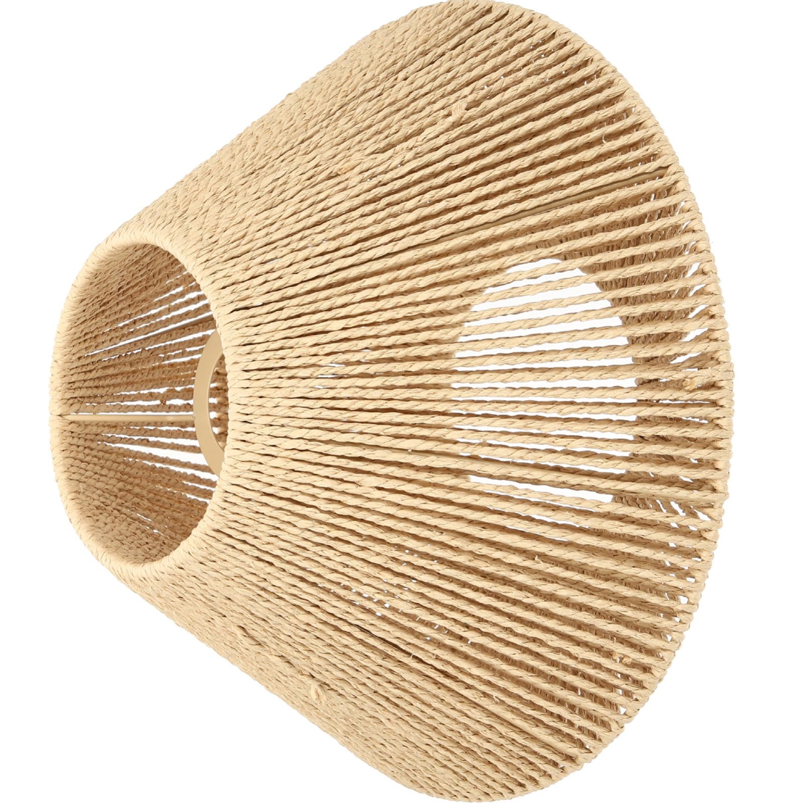 Generico Paralume Rustico Woven, Copri Lampada Intrecciato in Carta, Illuminazione Decorativa per Cucina e Sala da Tè