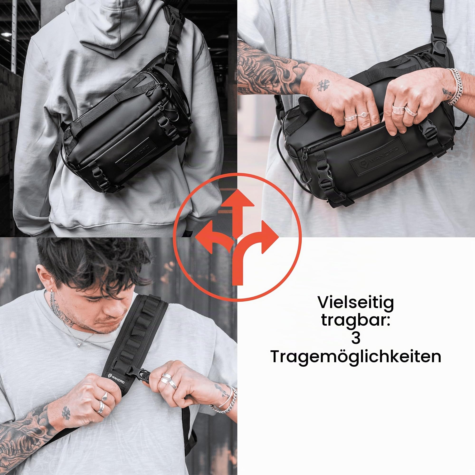 WANDRD ROGUE 6L Sling – Kameratasche – Crossbody-Tasche und Kameraetui für Fotografen, Grün (Wasatch Green)