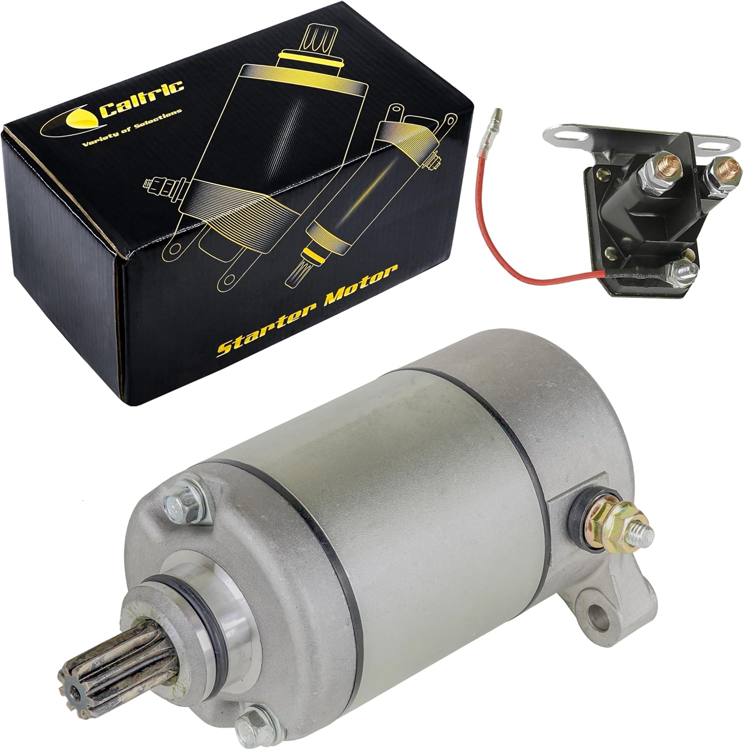 Caltric Starter & Relay Solenoid Compatible with Polaris ATP 500 4X4 2004 2005 / Sportsman 500 RSE 1999 2000 / Trail Boss 330 2003 2004 / Scrambler 500 1997-2000 / Magnum 500 1999-2002