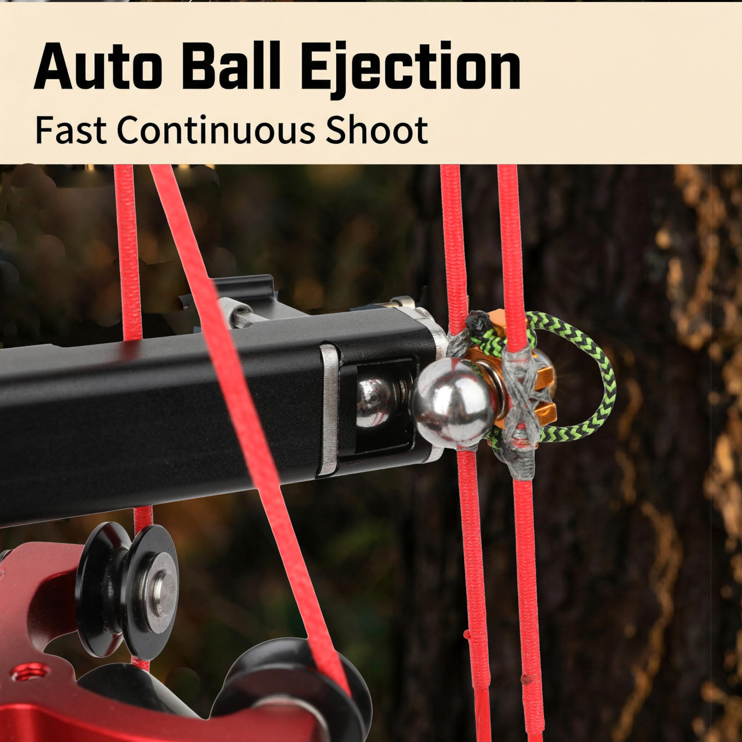 wolfman Lanceur de Billes d'acier pour Arc à poulies à Double Usage, Alimentation Automatique avec 10 Billes d'acier de 12 mm, pour la Chasse et Le tir sur Cible