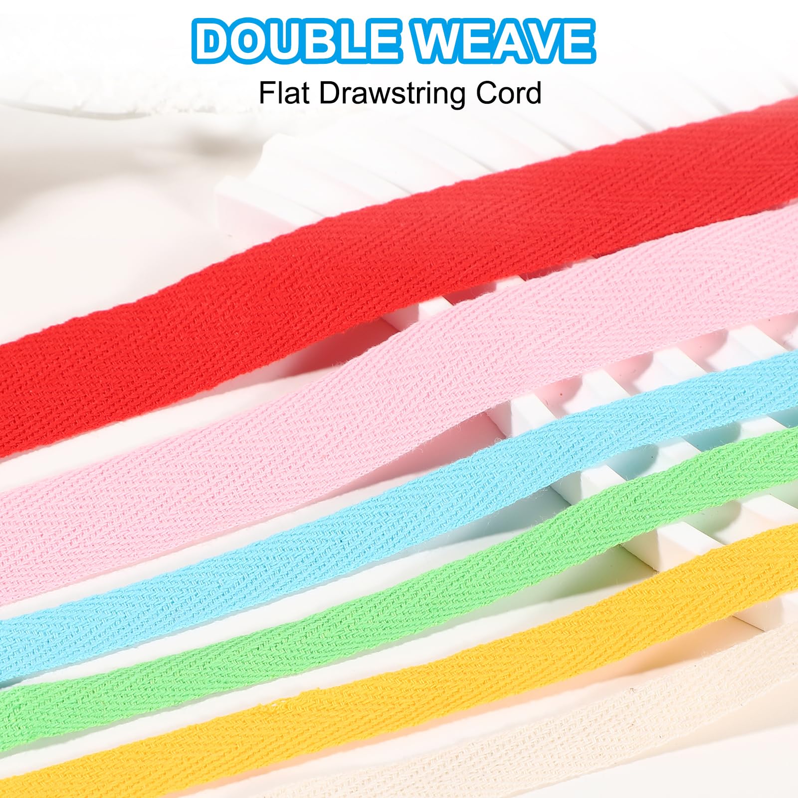 Cordon Plat En Coton 10mm X 4,5m - Beige - Pour Remplacement Sweatpants, Shorts, Vêtements - DIY