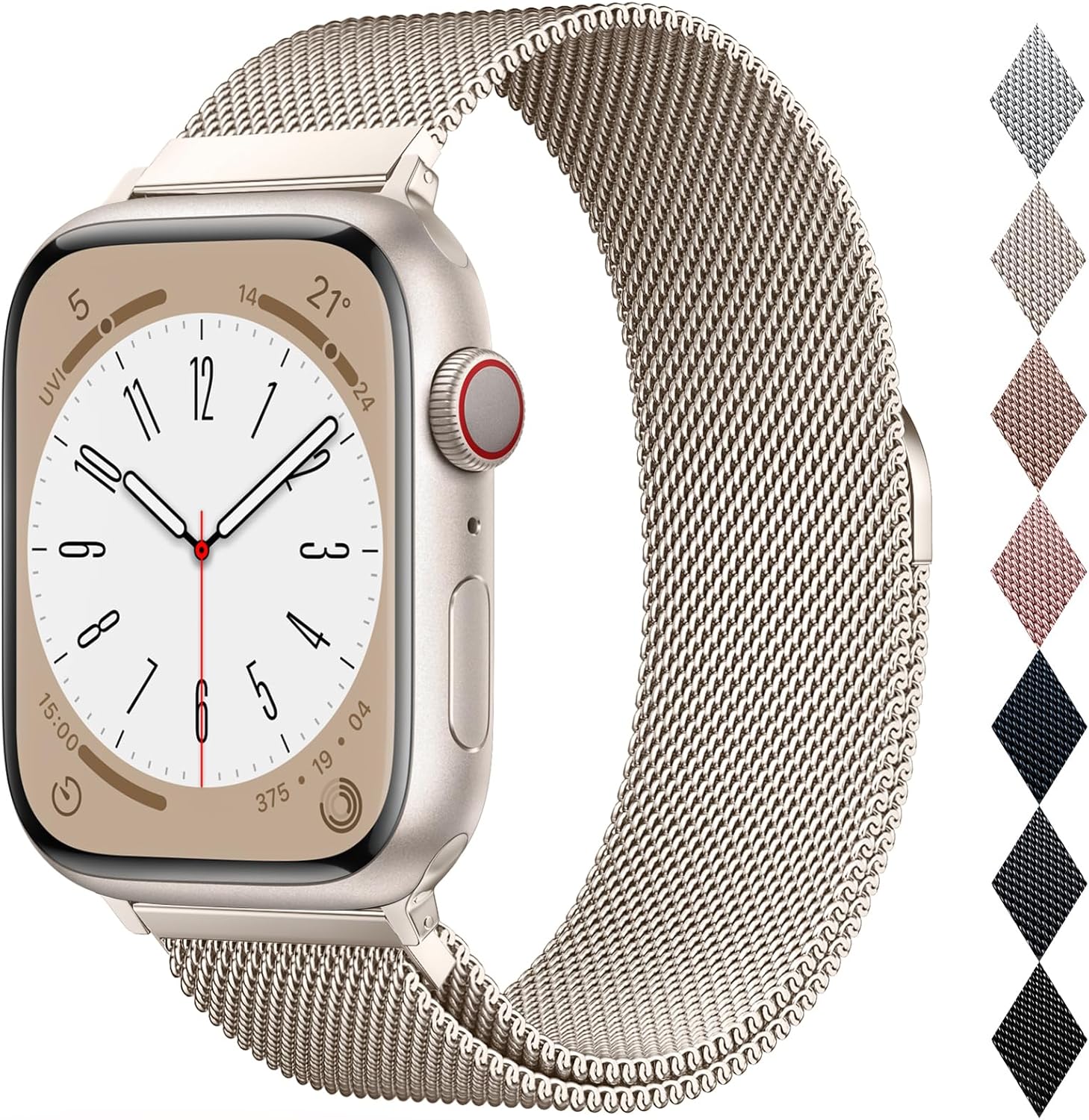 Original Milanese Loop Compatible with Apple Watch Straps 38mm 40mm 41mm 42mm 44mm 45mm 46mm 49mm Women & Men  Magnetic Clasp Adjustable Metal Bands for iWatch Series 11 10 9 8 7 6 5 4 2 Ultra 3 SE 3